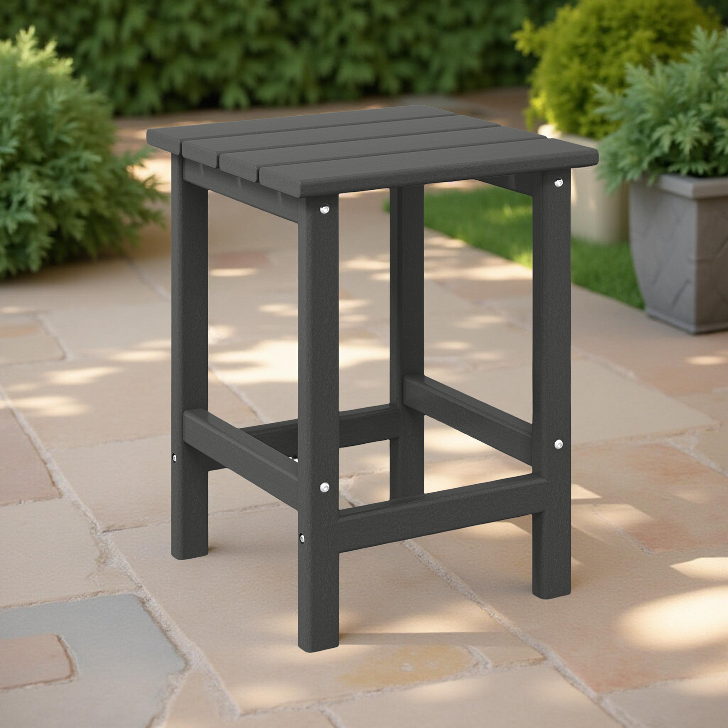 POLYTRENDS™ Tuscany All-Weather Outdoor Side Table (18" Height)