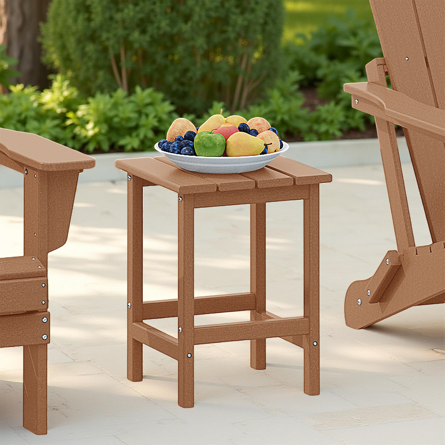 POLYTRENDS™ Tuscany All-Weather Outdoor Side Table (18" Height)