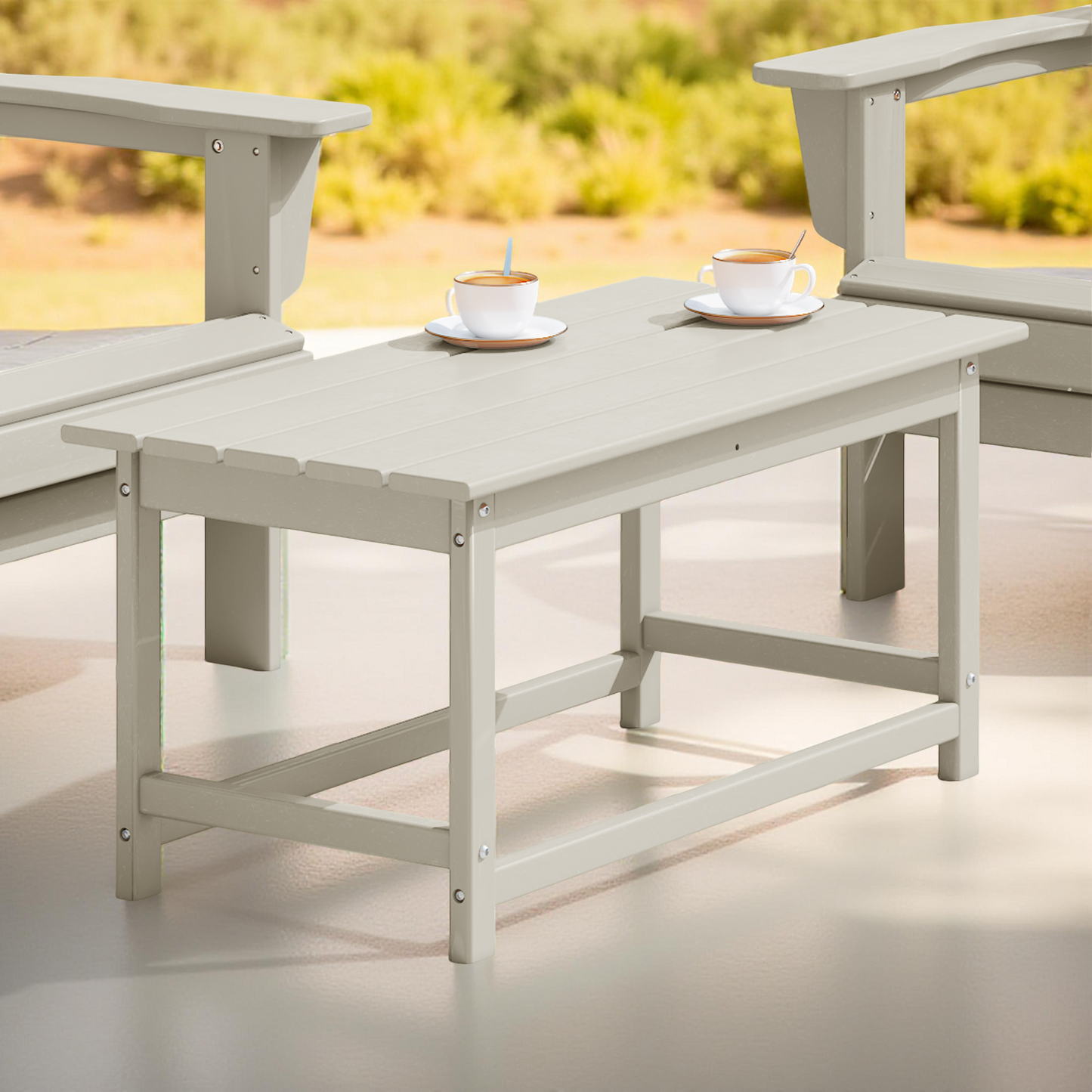 POLYTRENDS™ Tuscany All-Weather Outdoor Coffee Table (35" Top)