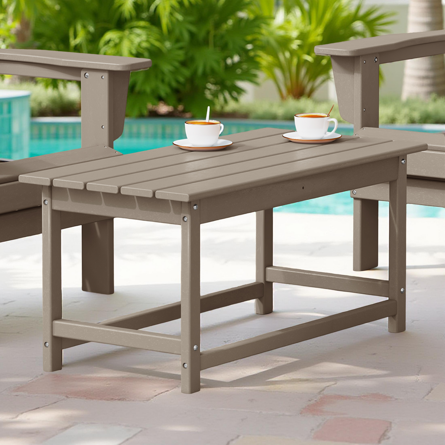 POLYTRENDS™ Tuscany All-Weather Outdoor Coffee Table (35" Top)