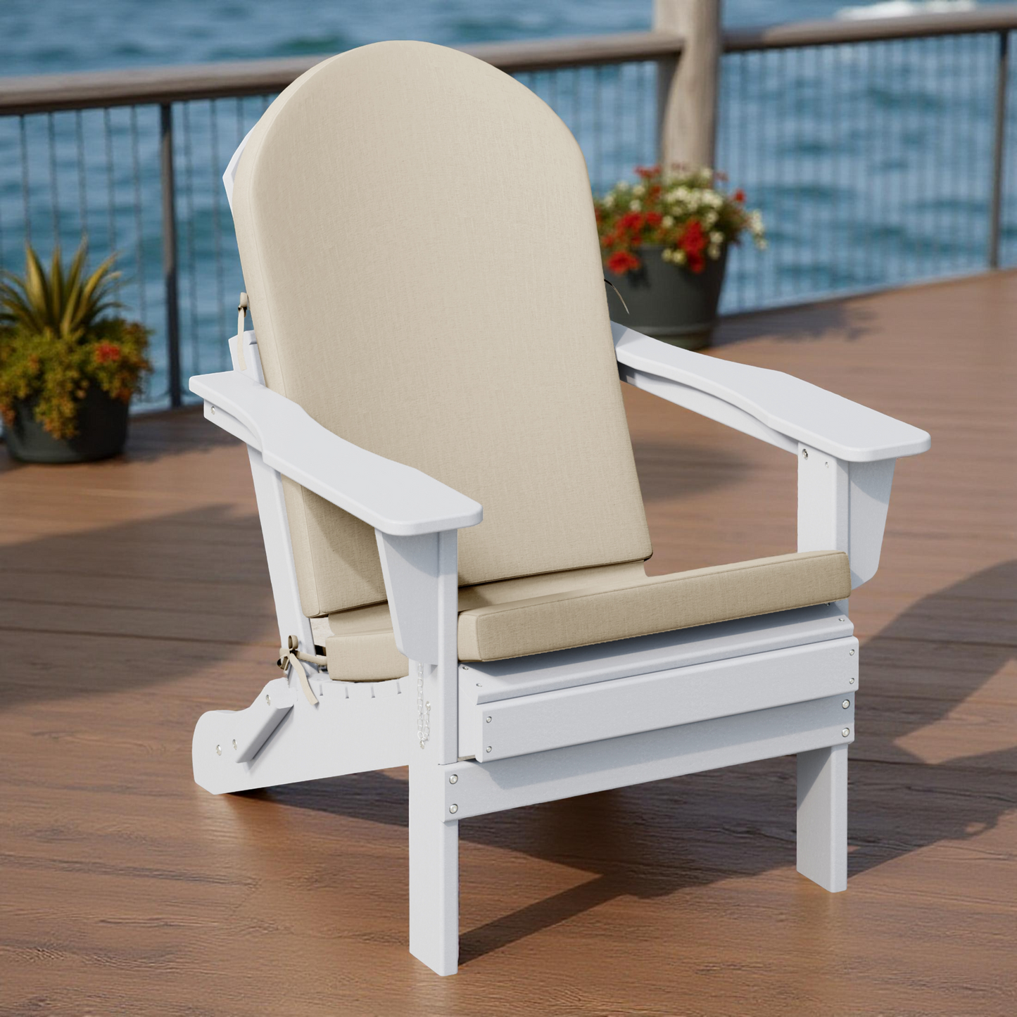 POLYTRENDS™ Adirondack Chair All-Weather Outdoor Seat and Back Cushion