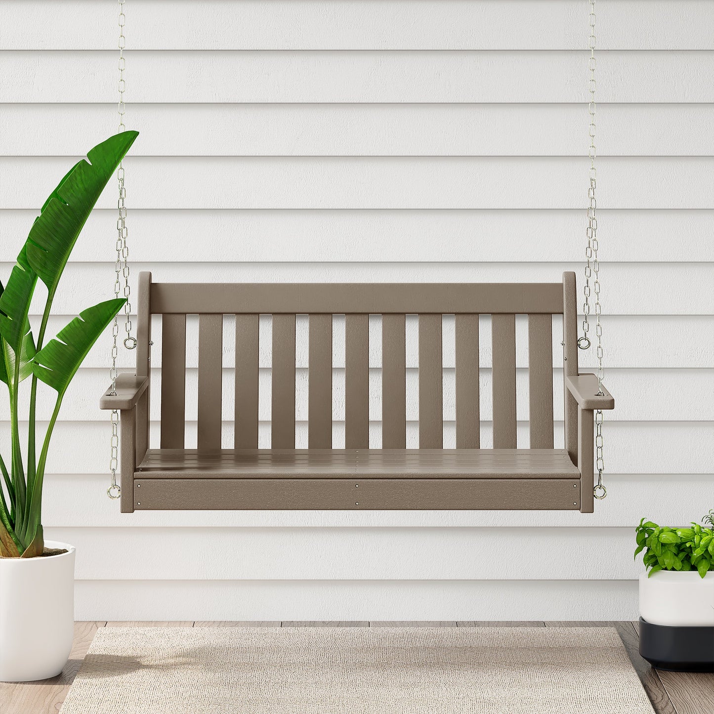 Tuscany All-Weather Outdoor Hanging Porch Swing (50" Wide)