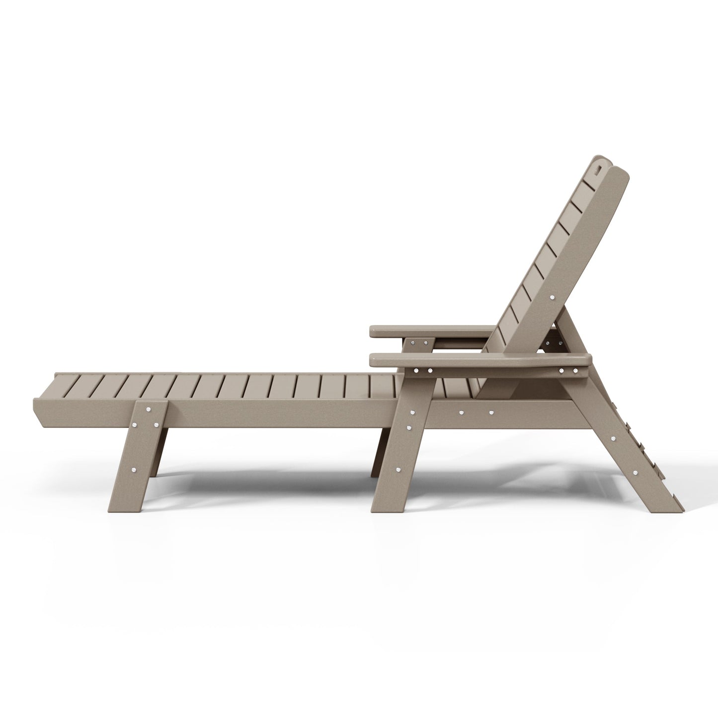 Santa Monica All-Weather Outdoor Reclining Sun Lounger with Arm Rests