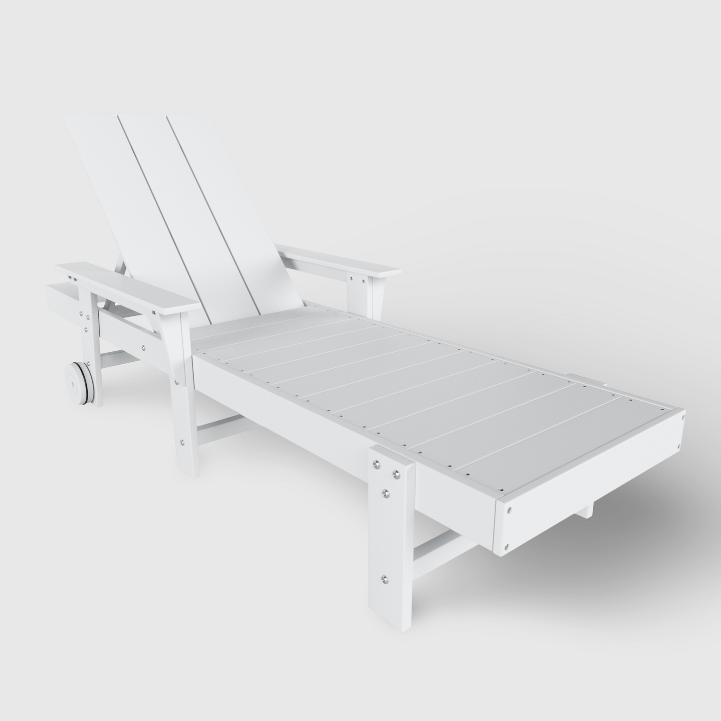 Malibu Modern All-Weather Outdoor Reclining Sun Lounger With Arm Rests & Wheels