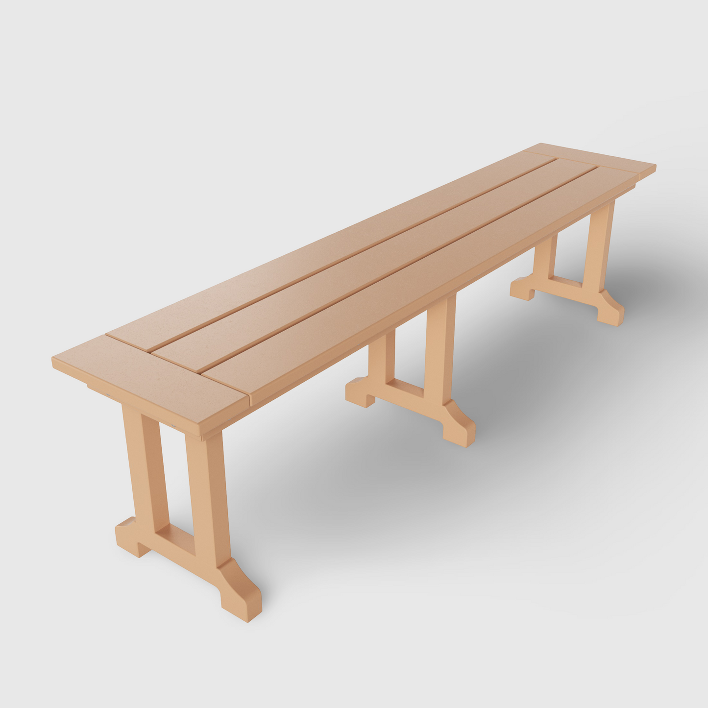POLYTRENDS™ Tuscany All-Weather Outdoor 65" Trestle Dining Bench