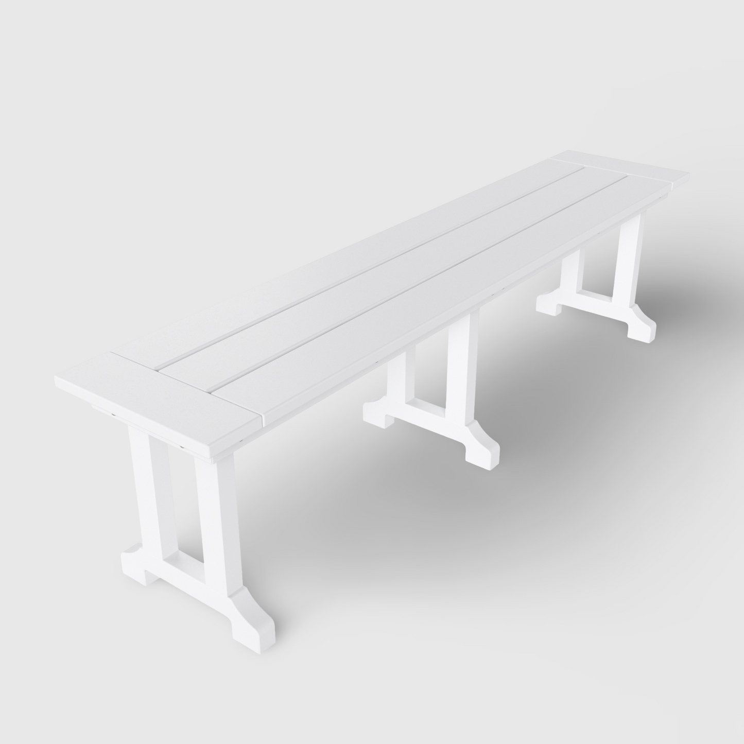POLYTRENDS™ Tuscany All-Weather Outdoor 65" Trestle Dining Bench