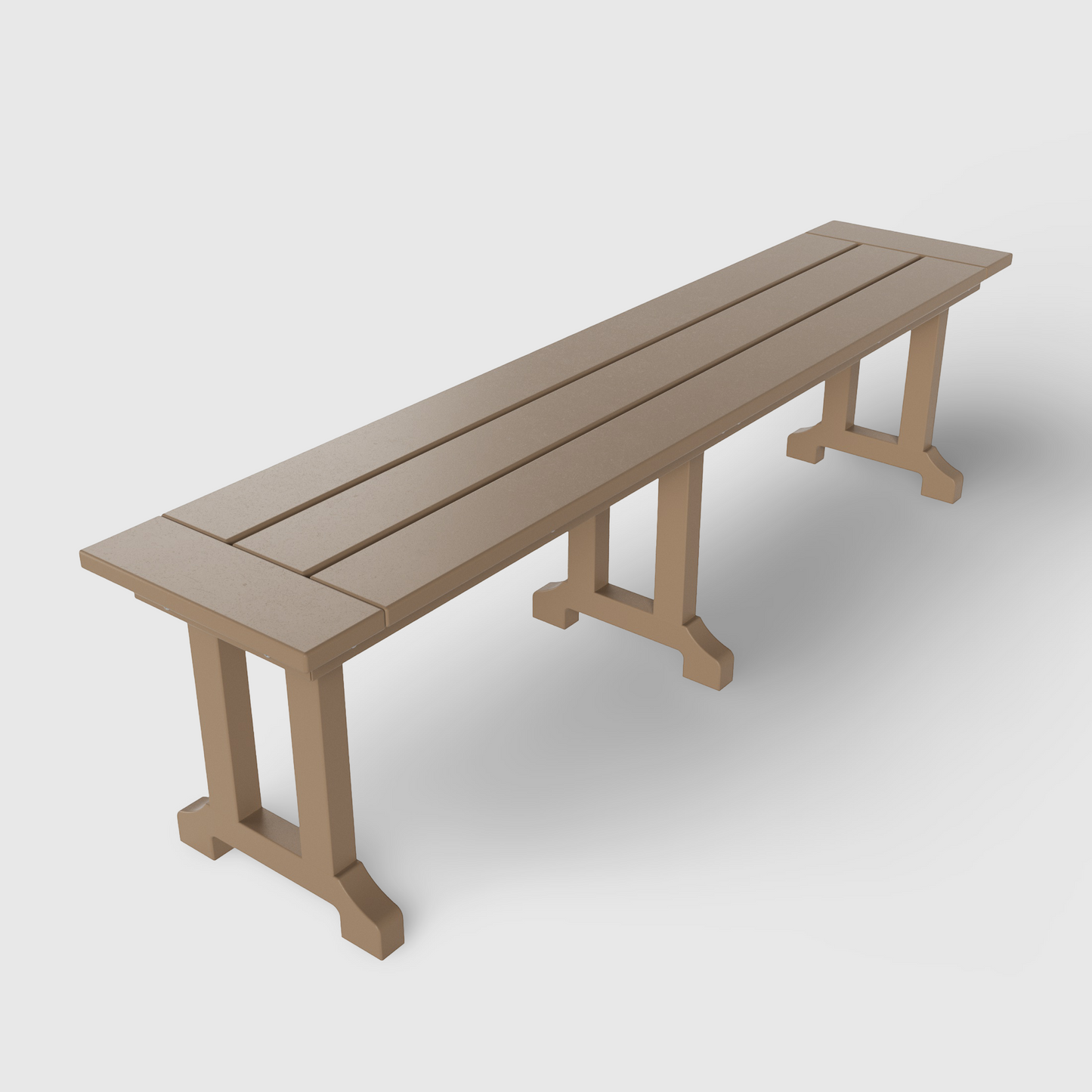 POLYTRENDS™ Tuscany All-Weather Outdoor 65" Trestle Dining Bench