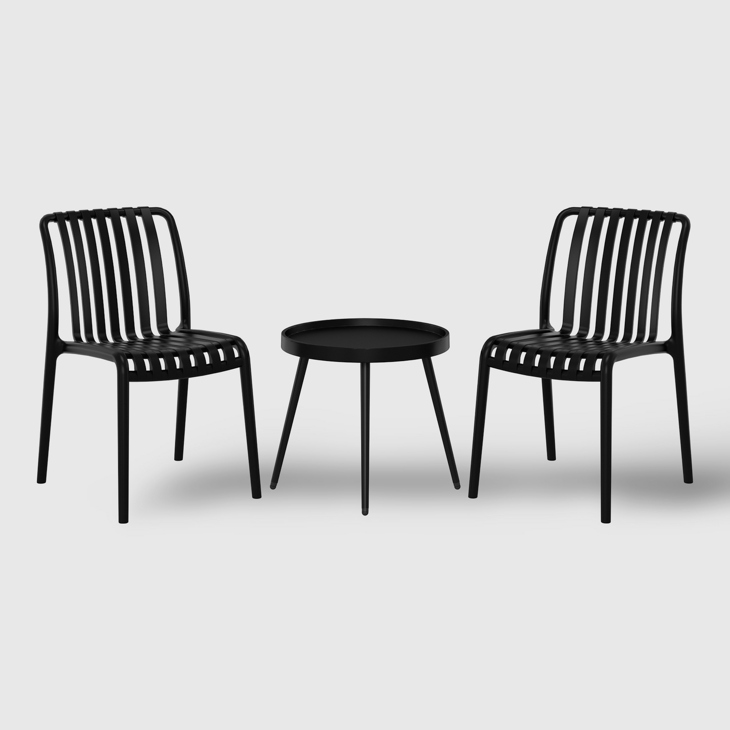 POLYTRENDS™ Copenhagen Allé Indoor Stackable Patio Set (2 Chairs, 1 Table)