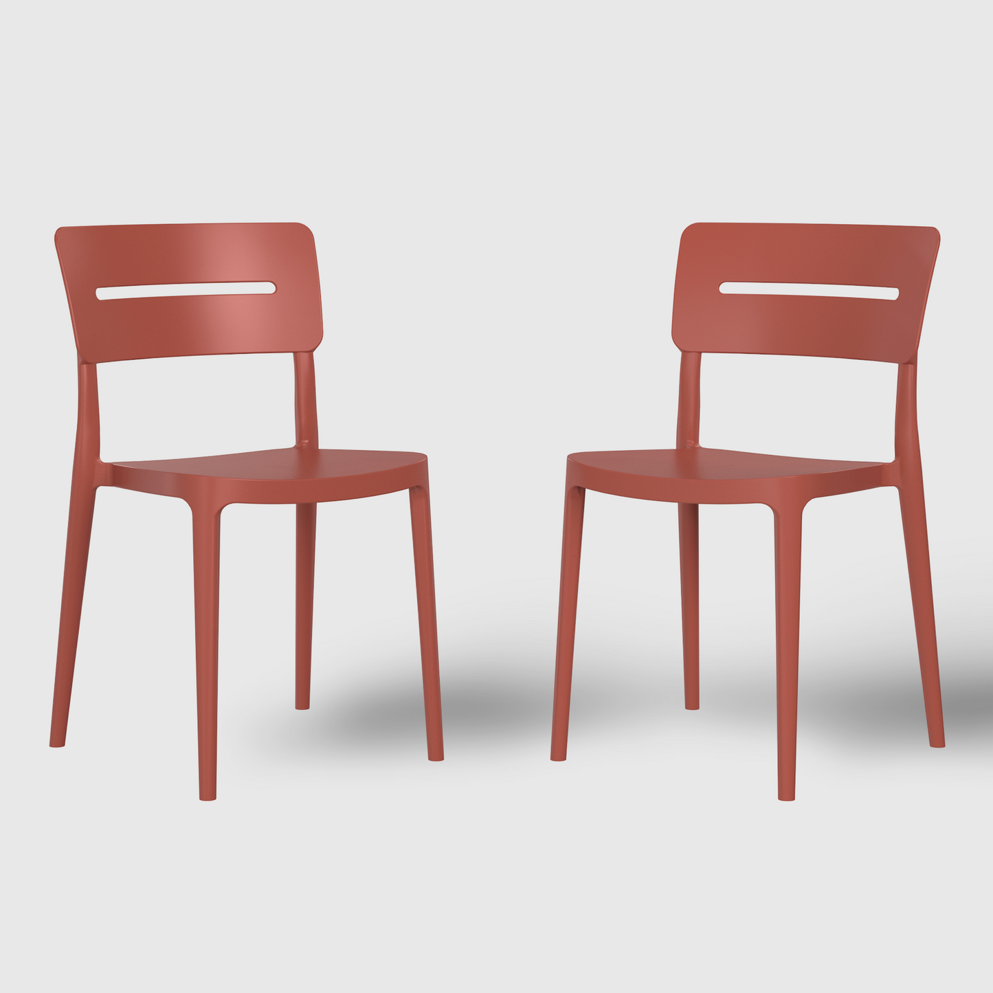 POLYTRENDS™ Copenhagen Lys All-Weather Indoor/Outdoor Stackable Dining Chair (Set of 2)