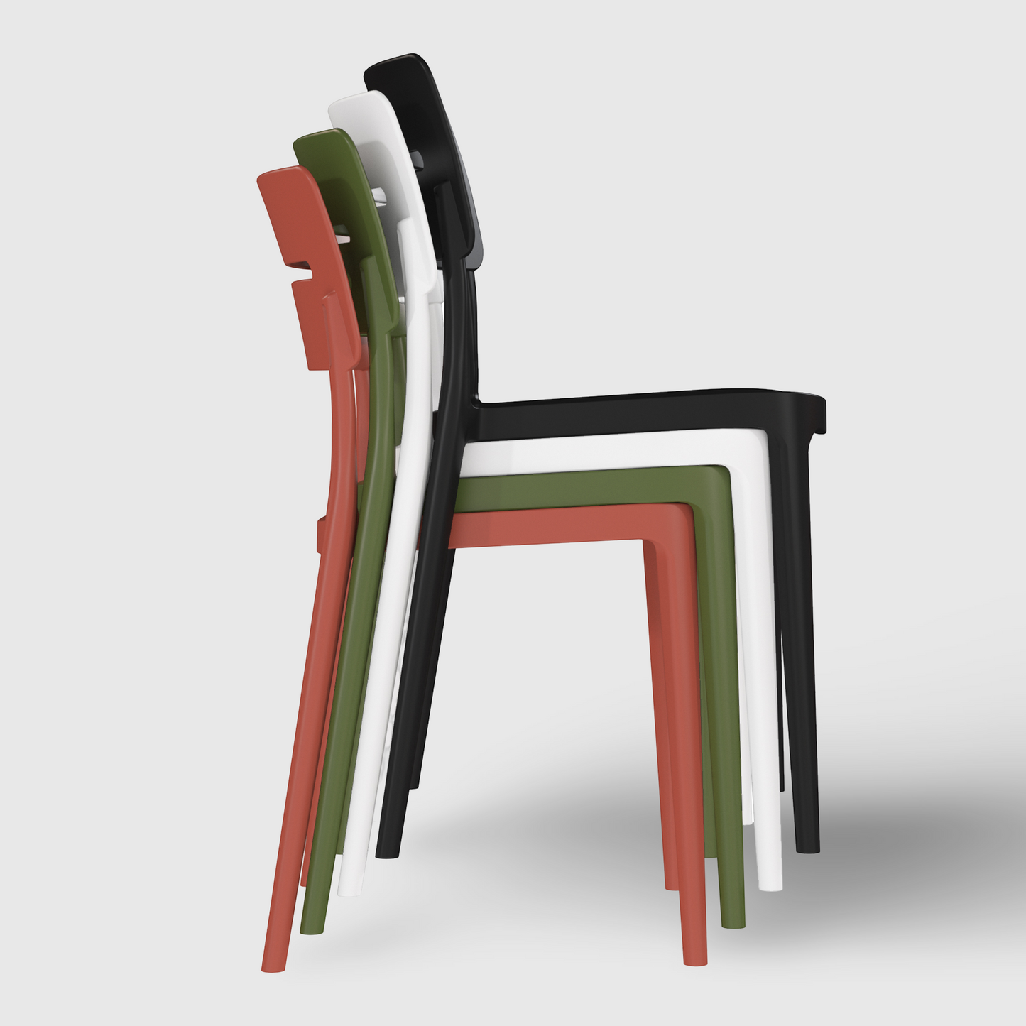 POLYTRENDS™ Copenhagen Lys All-Weather Indoor/Outdoor Stackable Dining Chair (Set of 4)