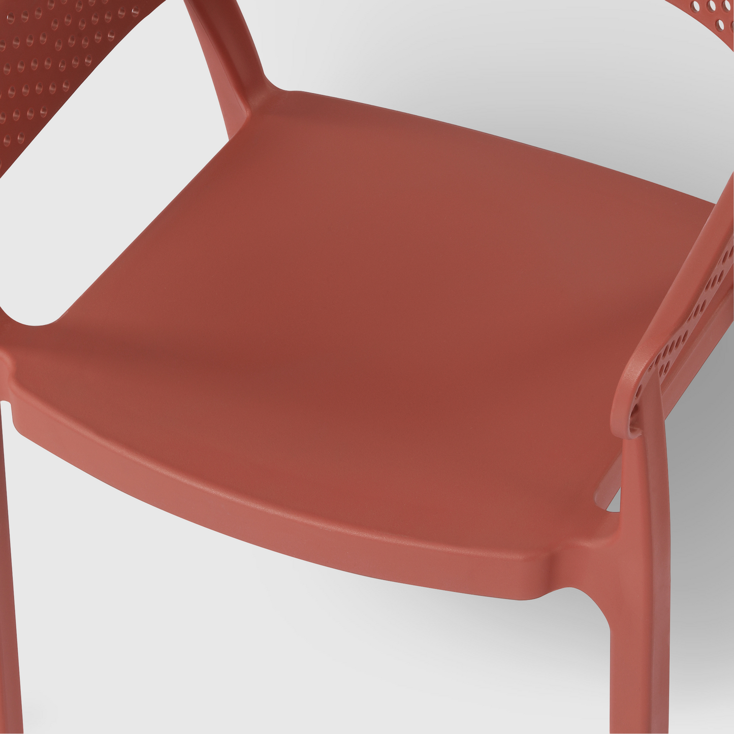 POLYTRENDS™ Copenhagen Luftig All-Weather Indoor/Outdoor Stackable Dining Armchair (Set of 2)