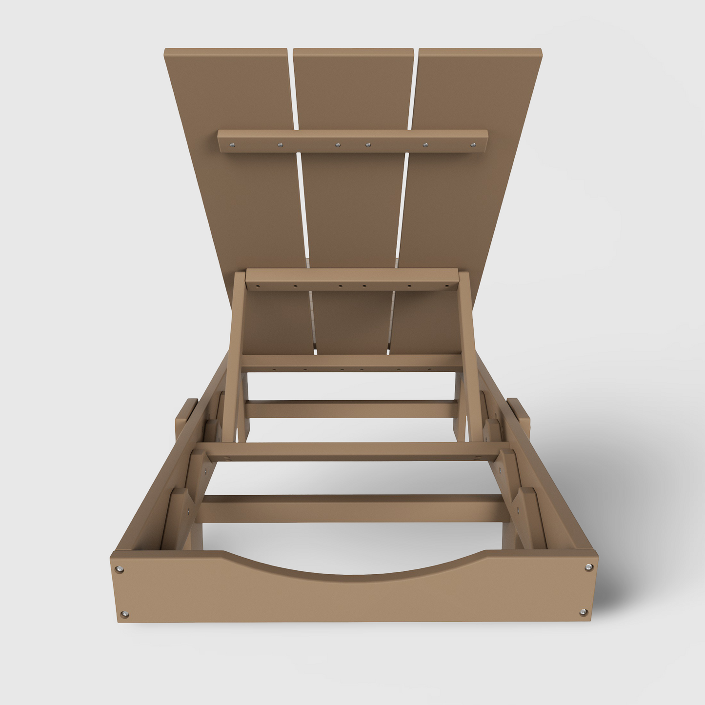 POLYTRENDS™ Malibu Modern All-Weather Outdoor Reclining Sun Lounger With Wheels