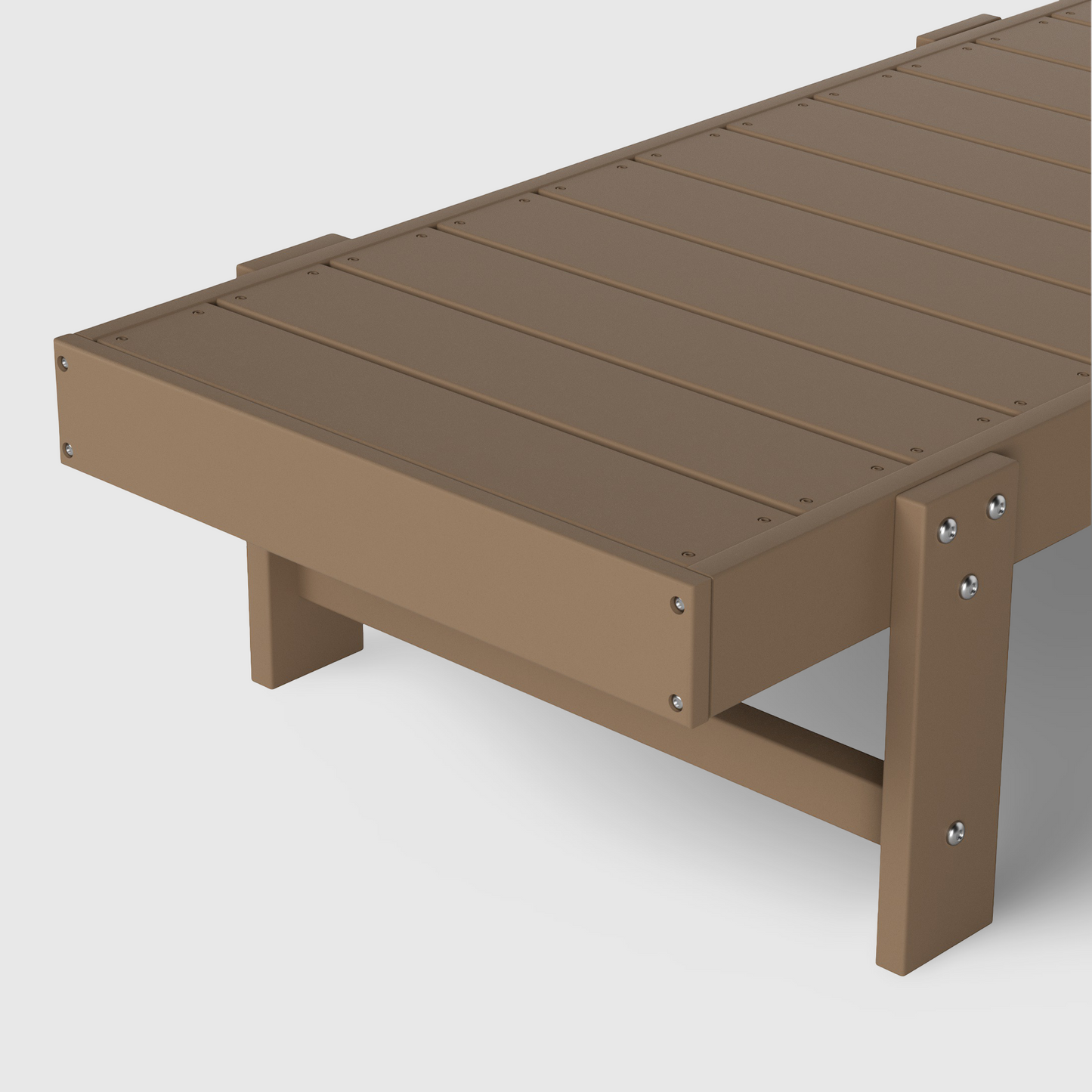 POLYTRENDS™ Malibu Modern All-Weather Outdoor Reclining Sun Lounger With Wheels
