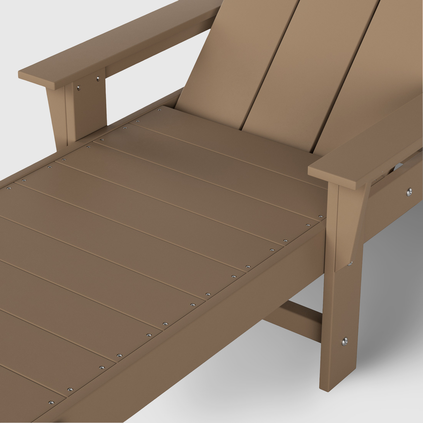 POLYTRENDS™ Malibu Modern All-Weather Outdoor Reclining Sun Lounger With Wheels