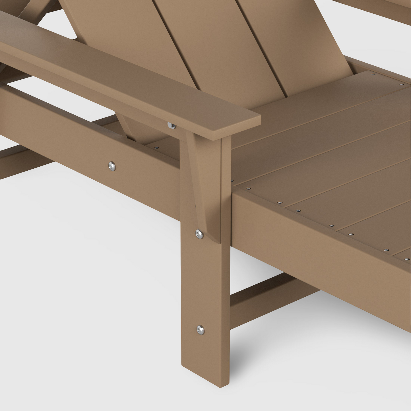POLYTRENDS™ Malibu Modern All-Weather Outdoor Reclining Sun Lounger With Wheels