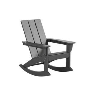 Malibu Modern All-Weather Outdoor Rocking Adirondack Chair