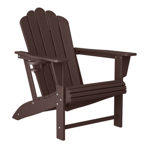 Tahoe All-Weather Outdoor Poly Adirondack Chair with Retractable Cup Holder