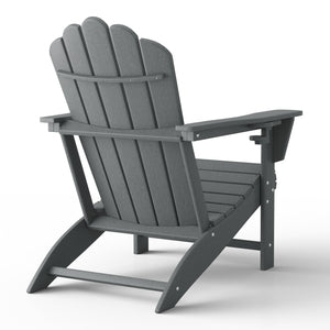 Tahoe All-Weather Outdoor Poly Adirondack Chair with Retractable Cup Holder
