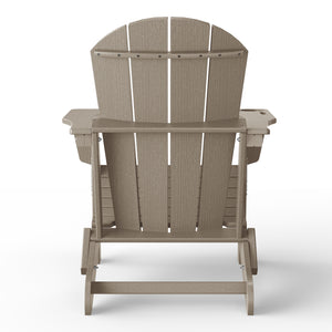 Chatham All-Weather Outdoor Folding Adirondack Chair with Cup Holder