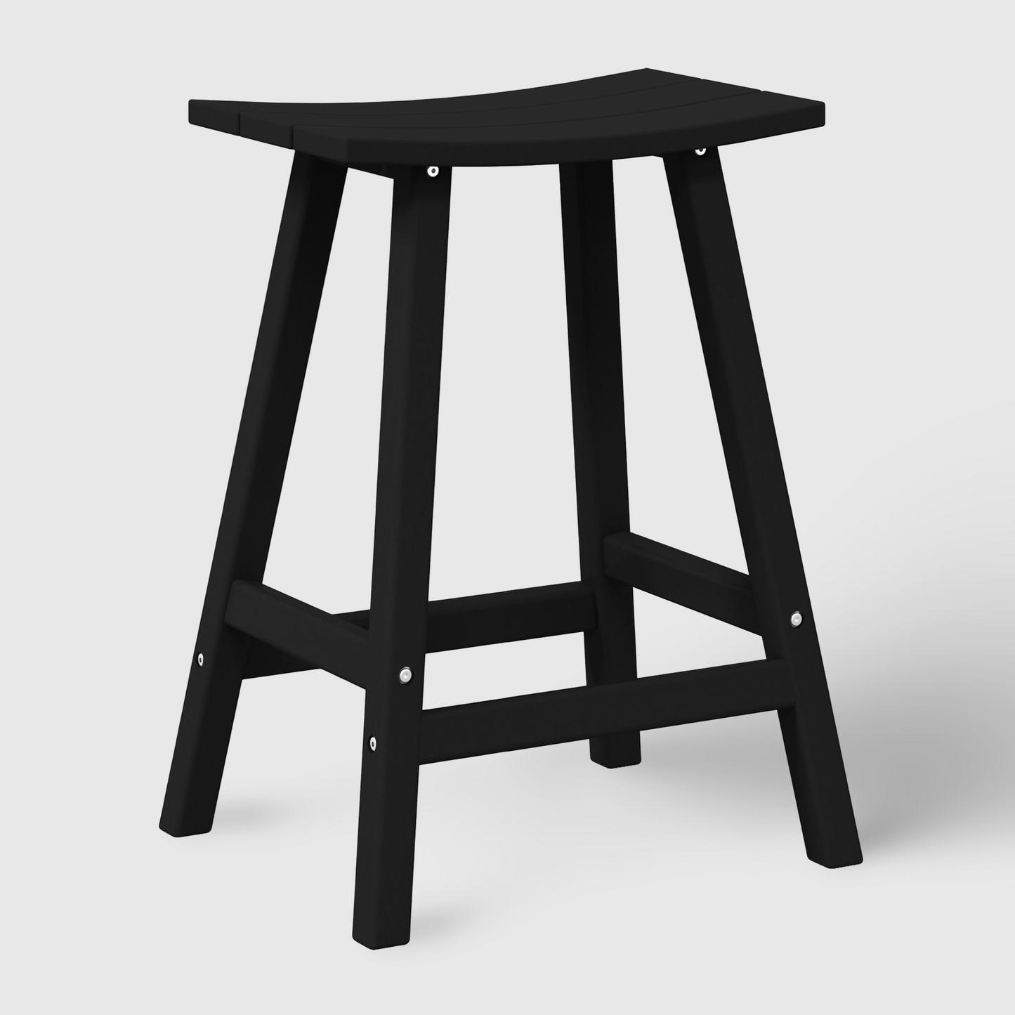 POLYTRENDS™ Stockholm All-Weather Outdoor Saddle Counter Stool (24" Height)