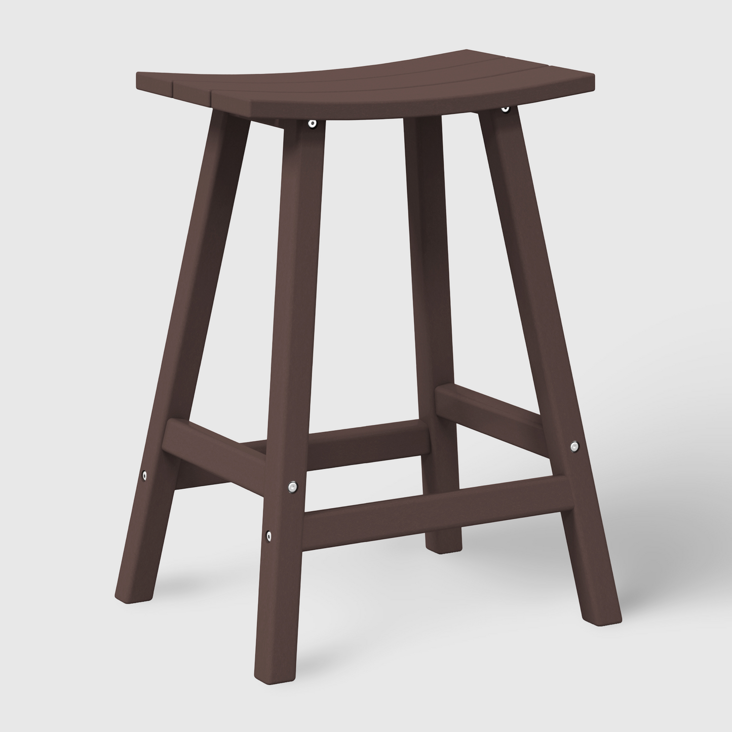 POLYTRENDS™ Stockholm All-Weather Outdoor Saddle Counter Stool (24" Height)