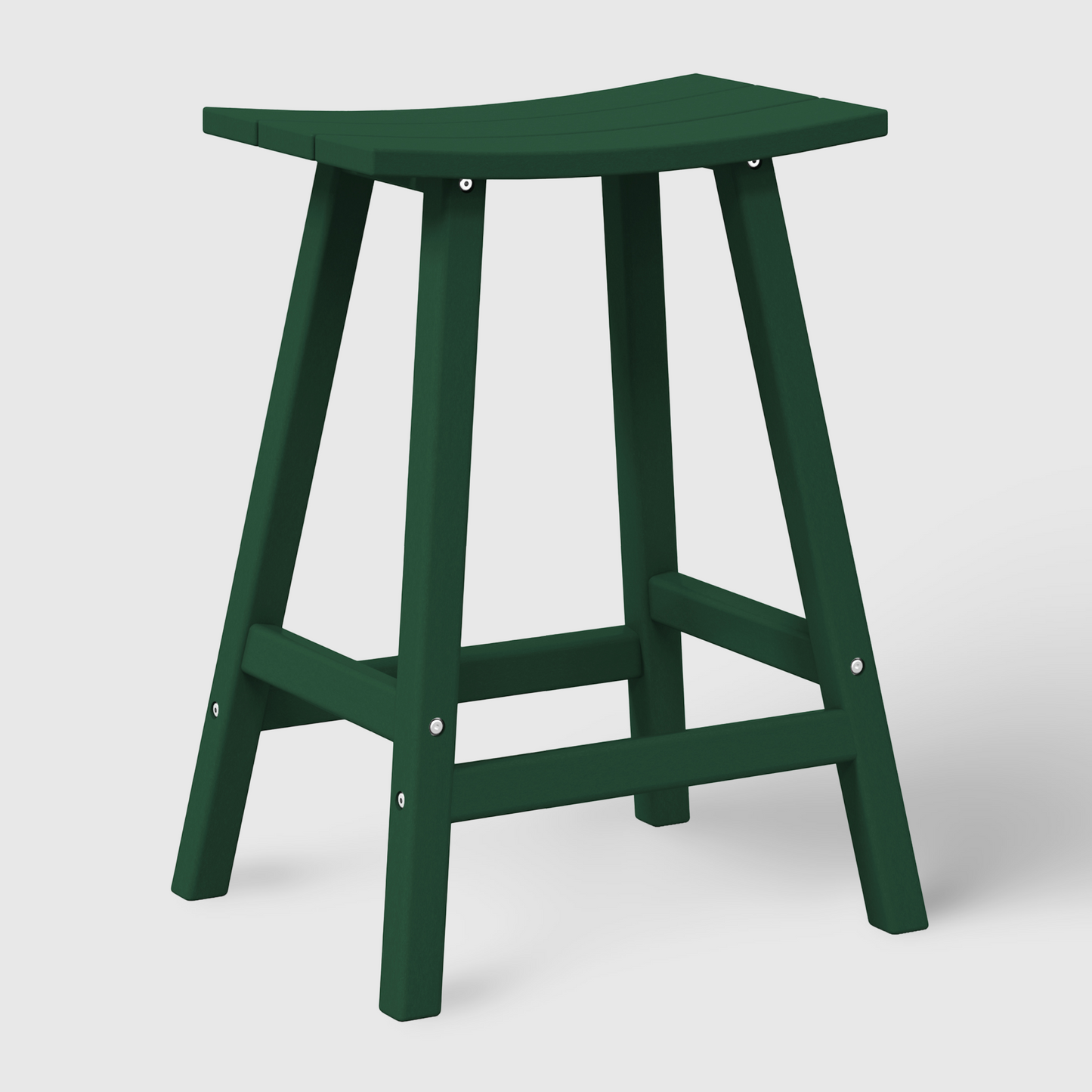 POLYTRENDS™ Stockholm All-Weather Outdoor Saddle Counter Stool (24" Height)