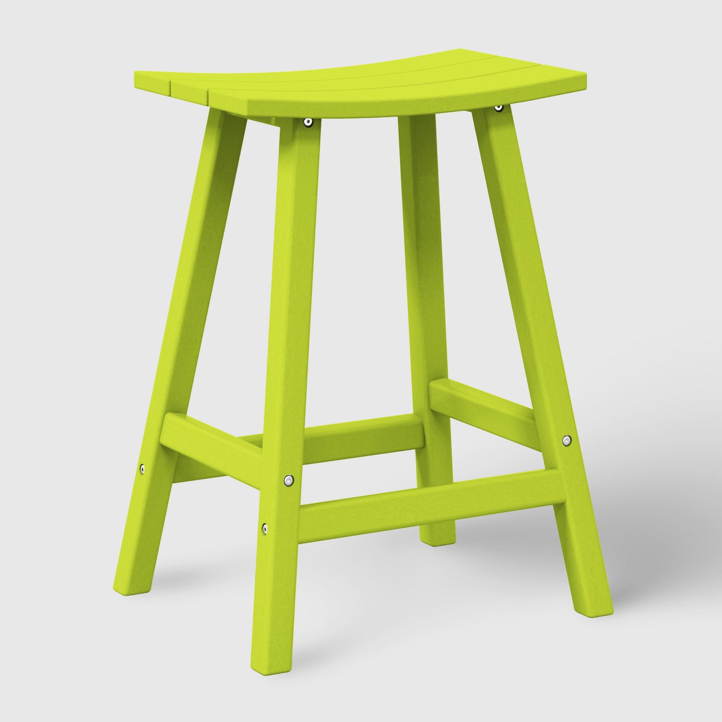 POLYTRENDS™ Stockholm All-Weather Outdoor Saddle Counter Stool (24" Height)
