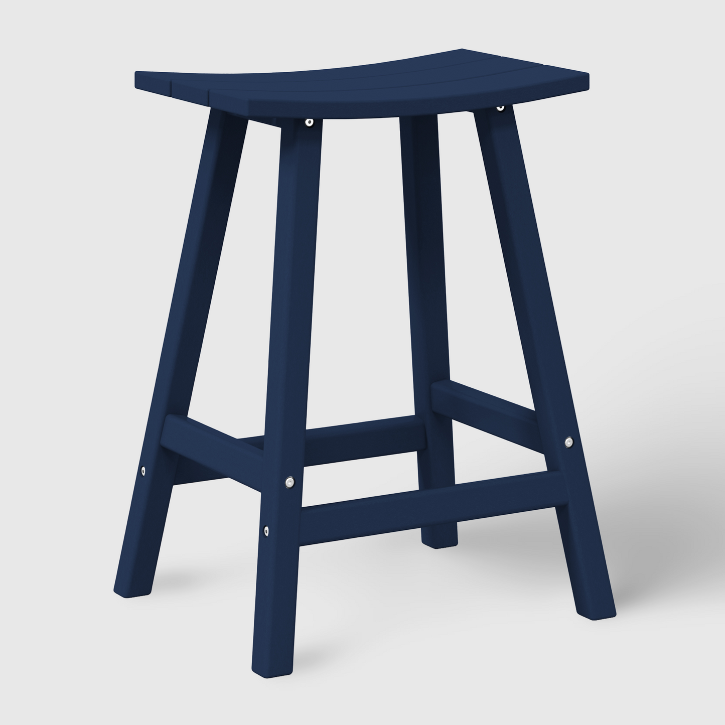 POLYTRENDS™ Stockholm All-Weather Outdoor Saddle Counter Stool (24" Height)
