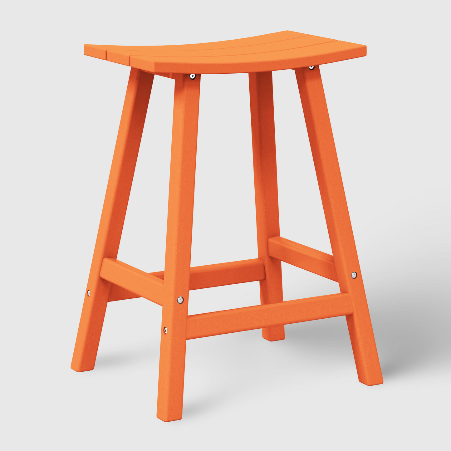 POLYTRENDS™ Stockholm All-Weather Outdoor Saddle Counter Stool (24" Height)