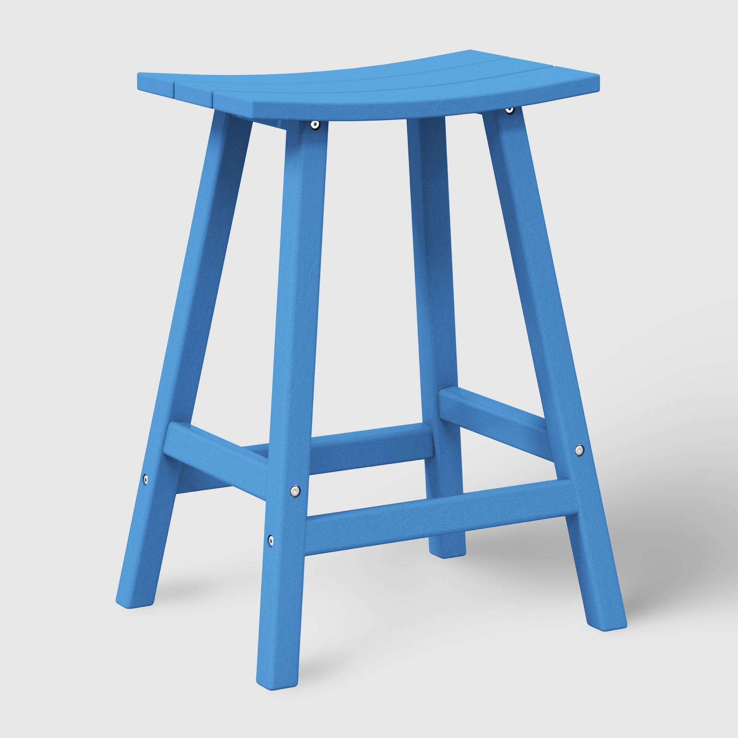 POLYTRENDS™ Stockholm All-Weather Outdoor Saddle Counter Stool (24" Height)