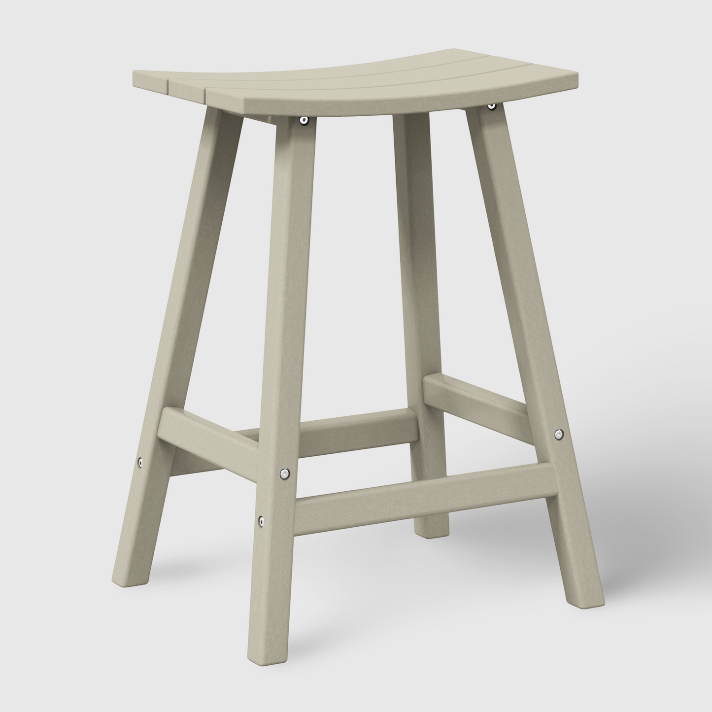 POLYTRENDS™ Stockholm All-Weather Outdoor Saddle Counter Stool (24" Height)