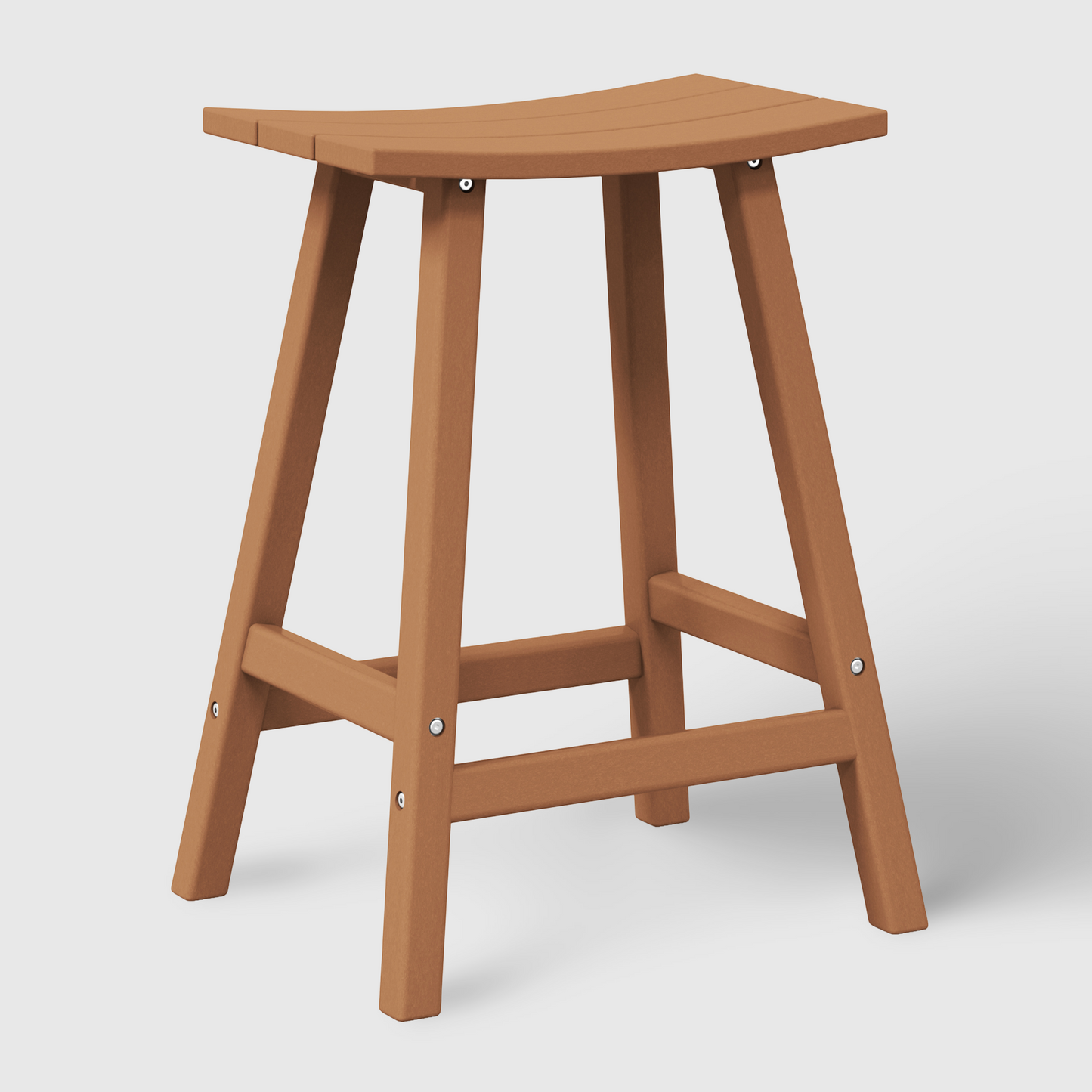POLYTRENDS™ Stockholm All-Weather Outdoor Saddle Counter Stool (24" Height)