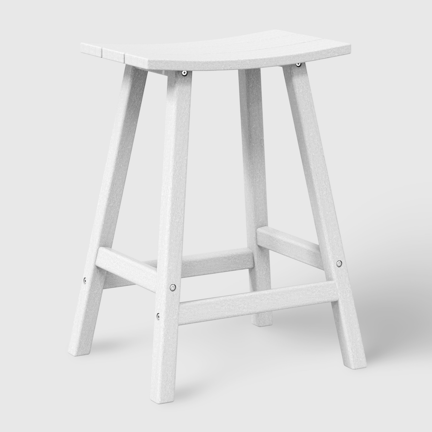 POLYTRENDS™ Stockholm All-Weather Outdoor Saddle Counter Stool (24" Height)