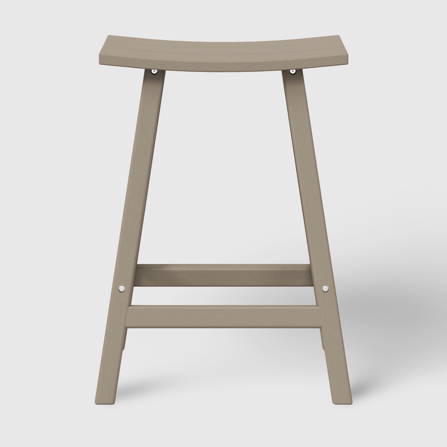 POLYTRENDS™ Stockholm All-Weather Outdoor Saddle Counter Stool (24" Height)