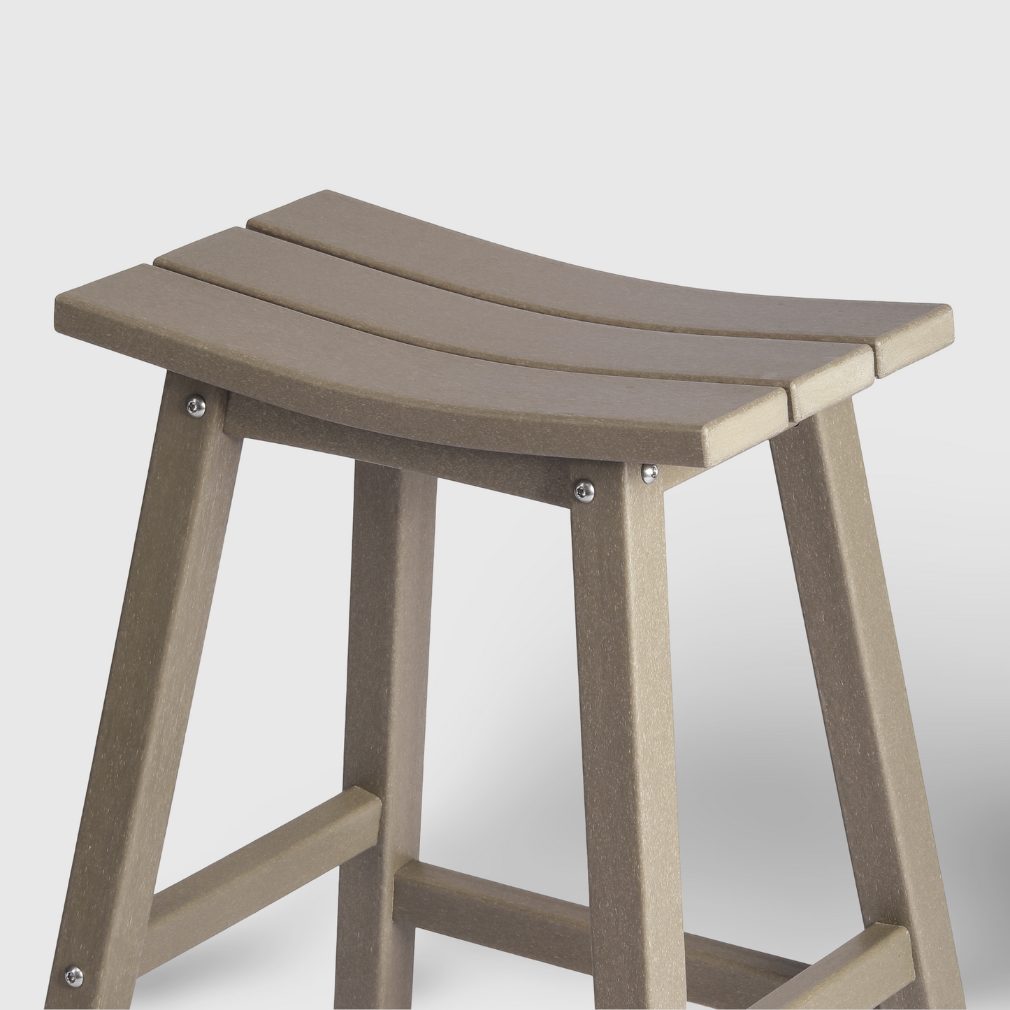 POLYTRENDS™ Stockholm All-Weather Outdoor Saddle Counter Stool (24" Height)