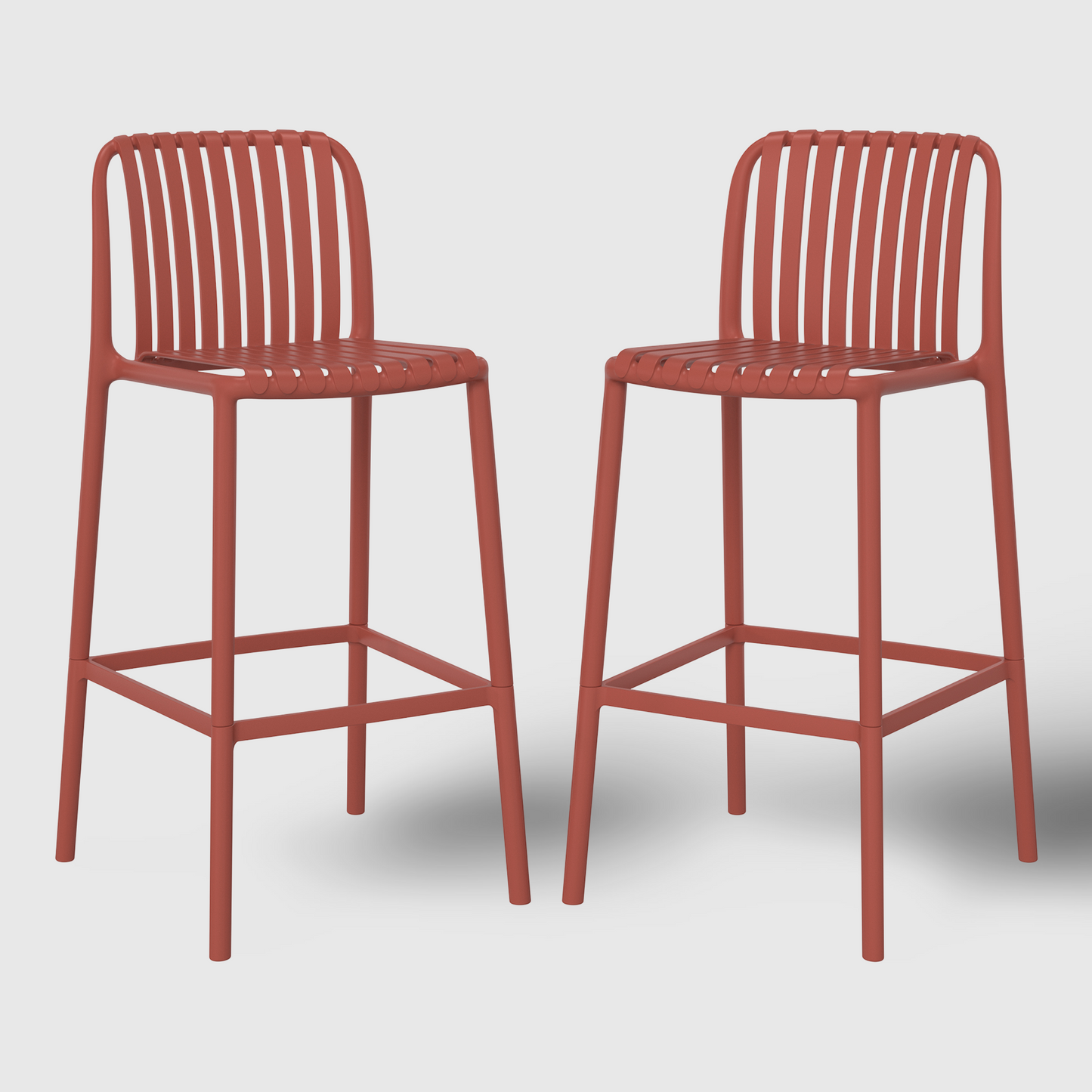 POLYTRENDS™ Copenhagen Allé Tårn All-Weather Indoor/Outdoor Convertible Bar Stool (Set of 2)