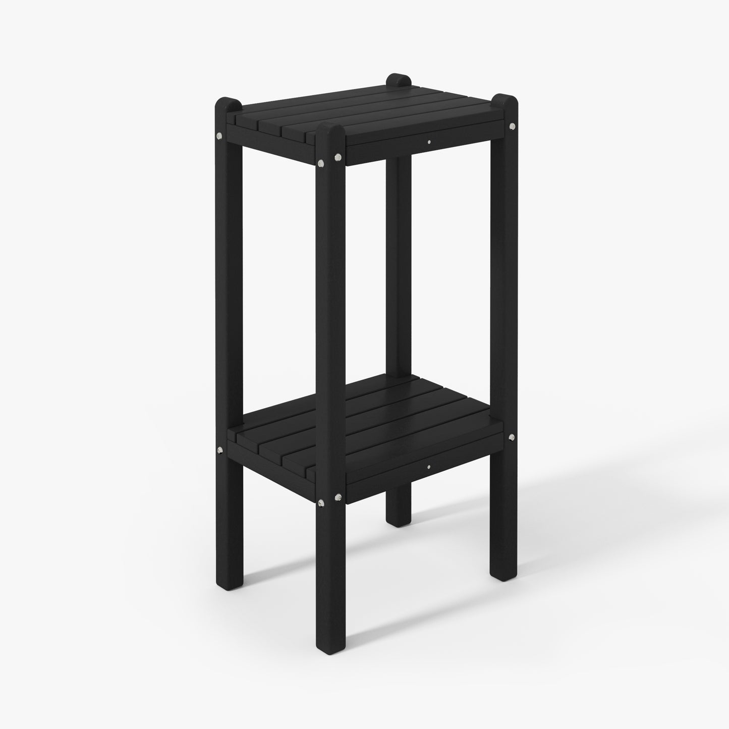 POLYTRENDS™ Tuscany All-Weather Outdoor Two Shelf Side Table (36" High)