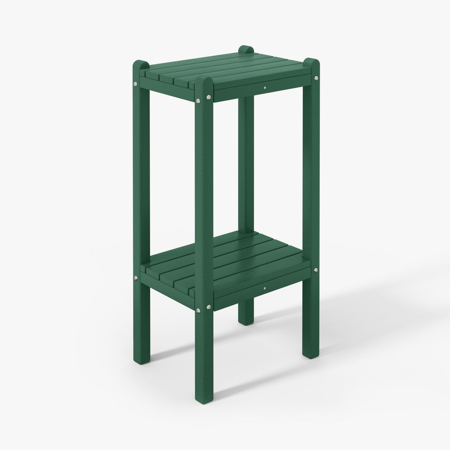 POLYTRENDS™ Tuscany All-Weather Outdoor Two Shelf Side Table (36" High)