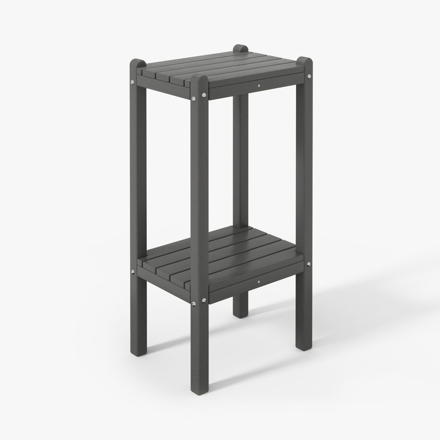 POLYTRENDS™ Tuscany All-Weather Outdoor Two Shelf Side Table (36" High)
