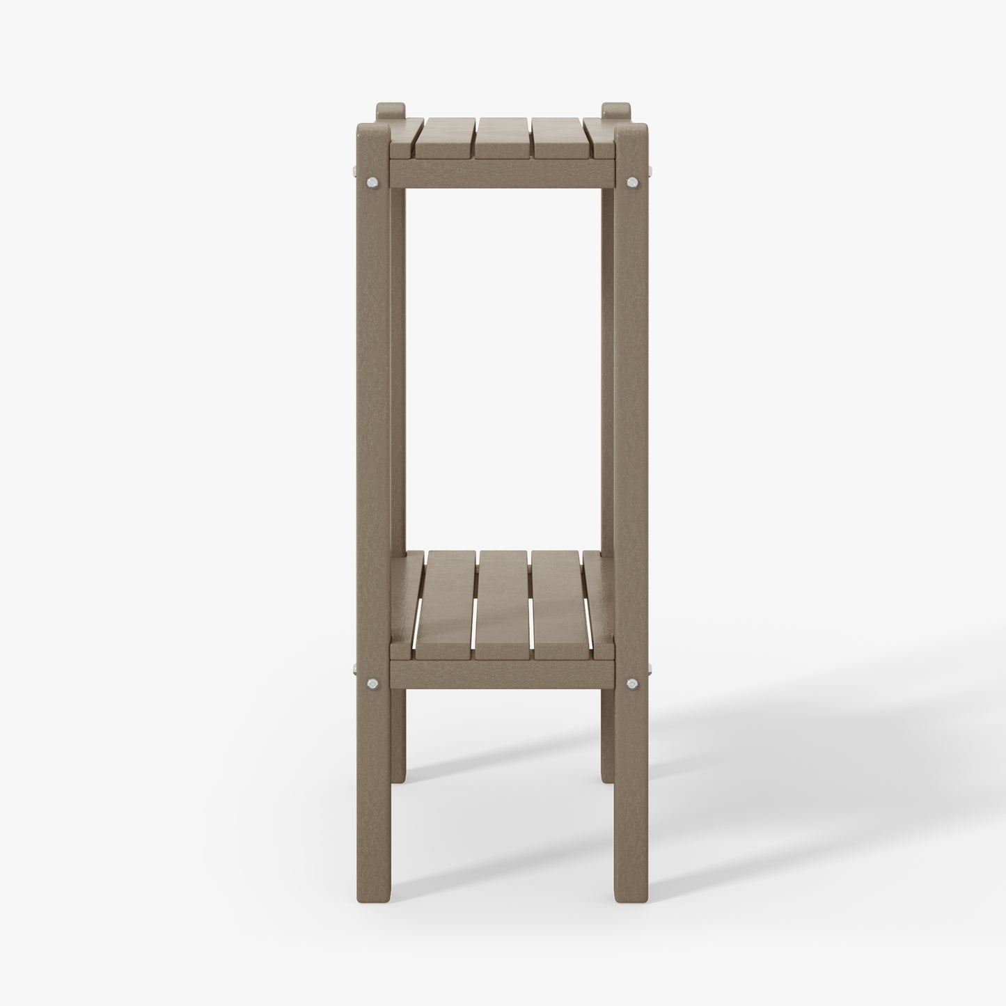 POLYTRENDS™ Tuscany All-Weather Outdoor Two Shelf Side Table (36" High)