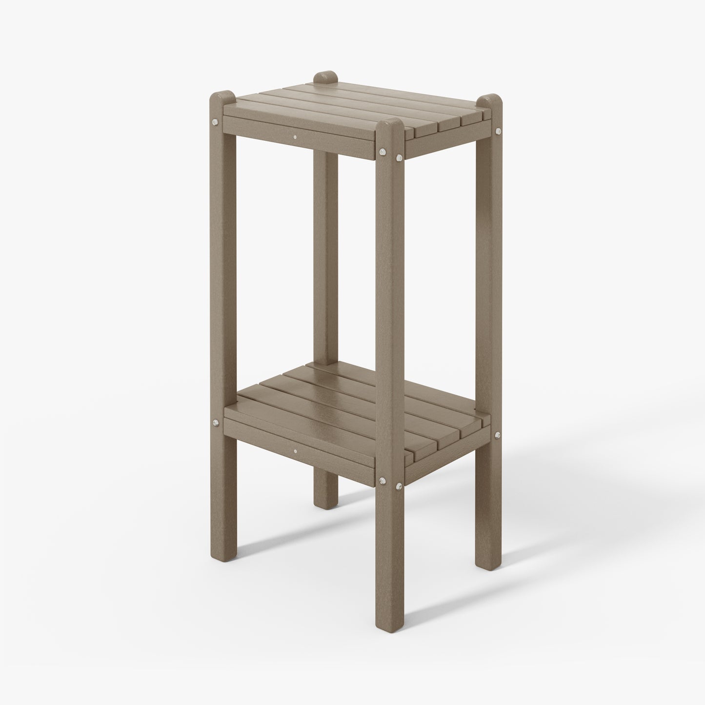 POLYTRENDS™ Tuscany All-Weather Outdoor Two Shelf Side Table (36" High)