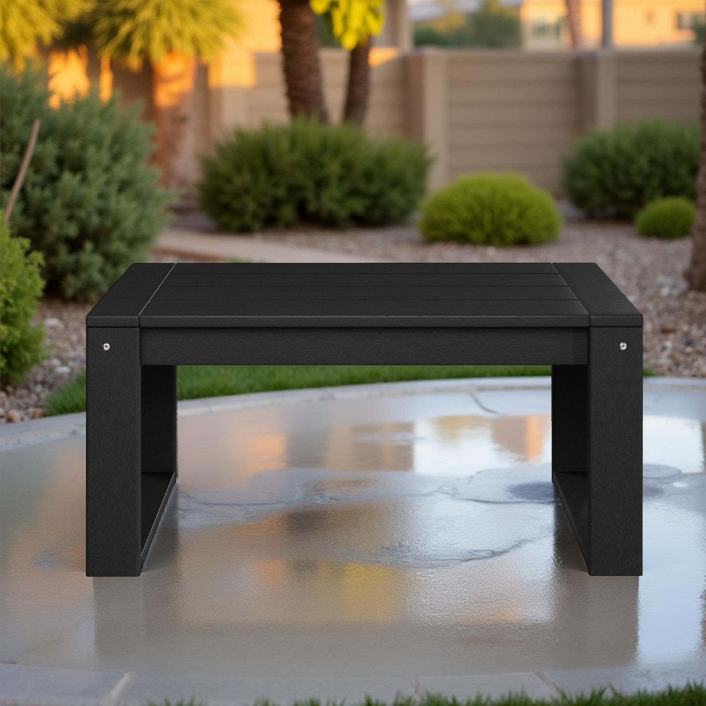 POLYTRENDS™ Signature All-Weather Outdoor Patio Coffee Table (35" Wide)