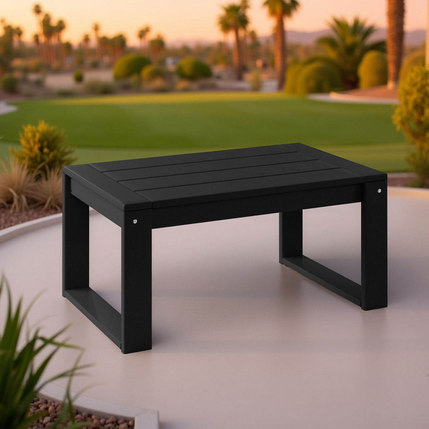 POLYTRENDS™ Signature All-Weather Outdoor Patio Coffee Table (35" Wide)
