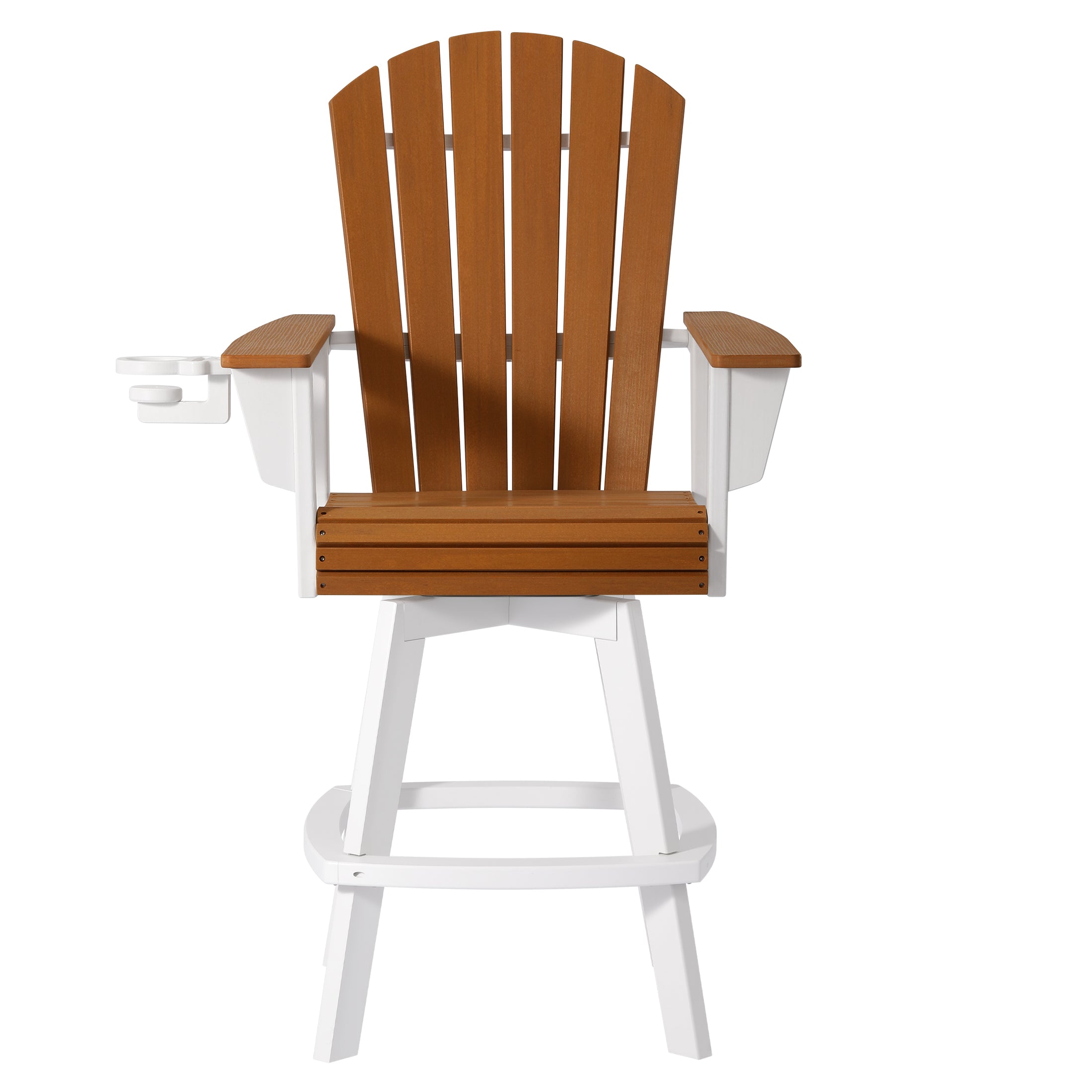 Heritage Ridge Adirondack Swivel Bar Chair With Cup Holder