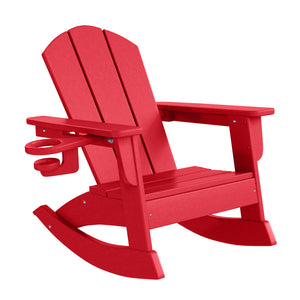Tiny Terraces Kids Adirondack Rocking Chair with Cup Holder (Set of 2)