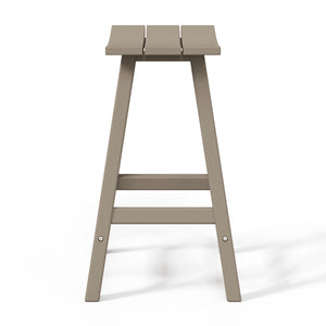 Stockholm All-Weather Outdoor Saddle Counter Stool (24" Height)