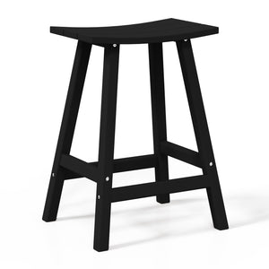 Stockholm All-Weather Outdoor Saddle Counter Stool (24" Height)
