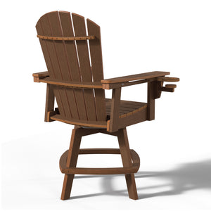 Heritage Ridge Adirondack Swivel Counter Chair With Cup Holder