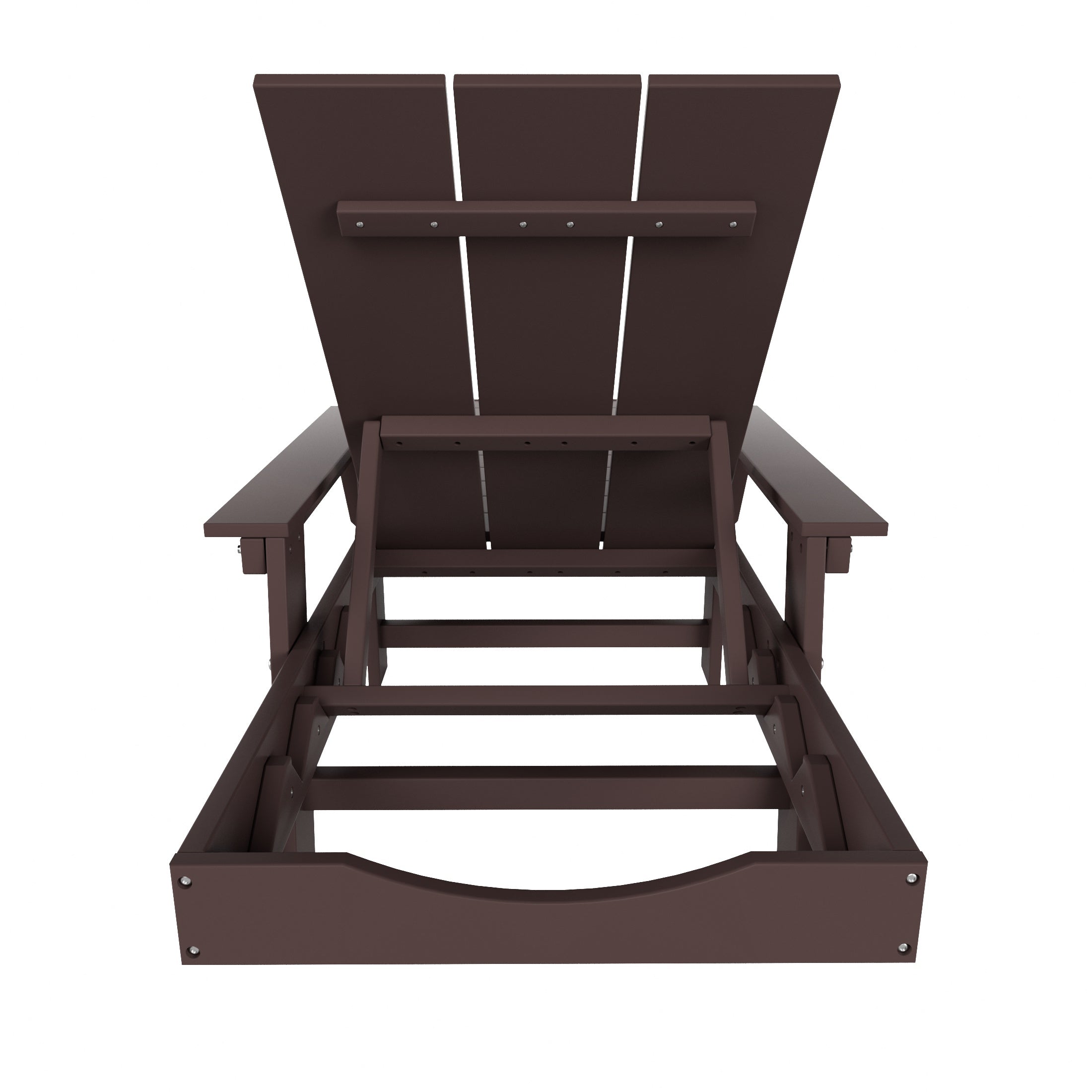 Malibu Modern All-Weather Outdoor Reclining Sun Lounger With Arm Rests & Wheels