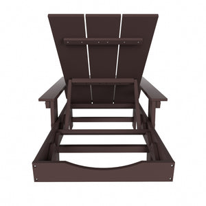 Malibu Modern All-Weather Outdoor Reclining Sun Lounger With Arm Rests & Wheels